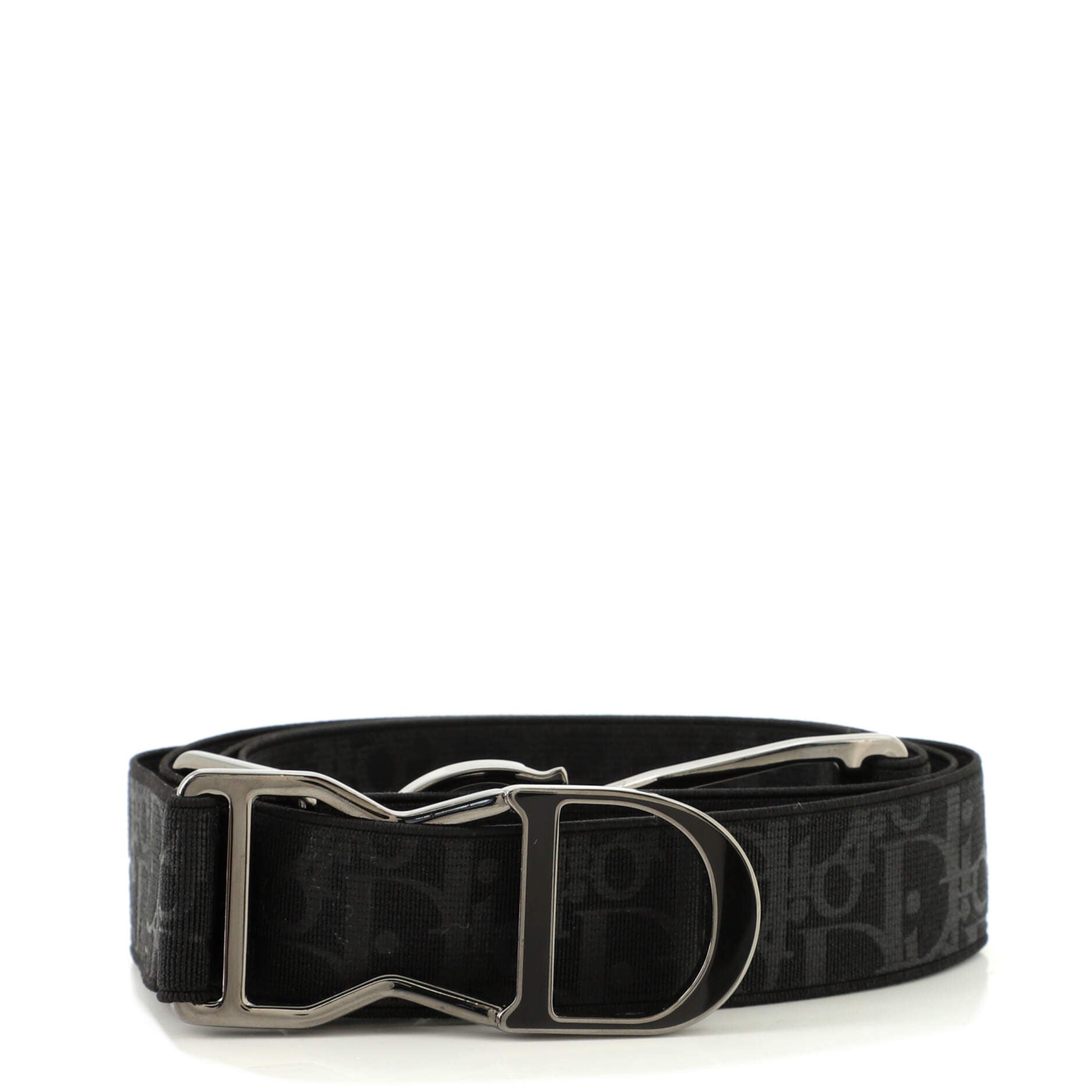 CD Buckle Belt Metal with Oblique Printed Elastic 85