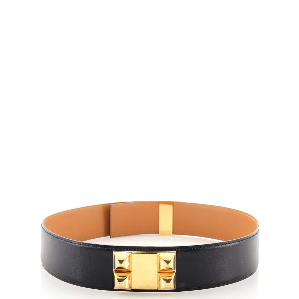 Collier de Chien Buckle Reversible Belt Leather Wide 75