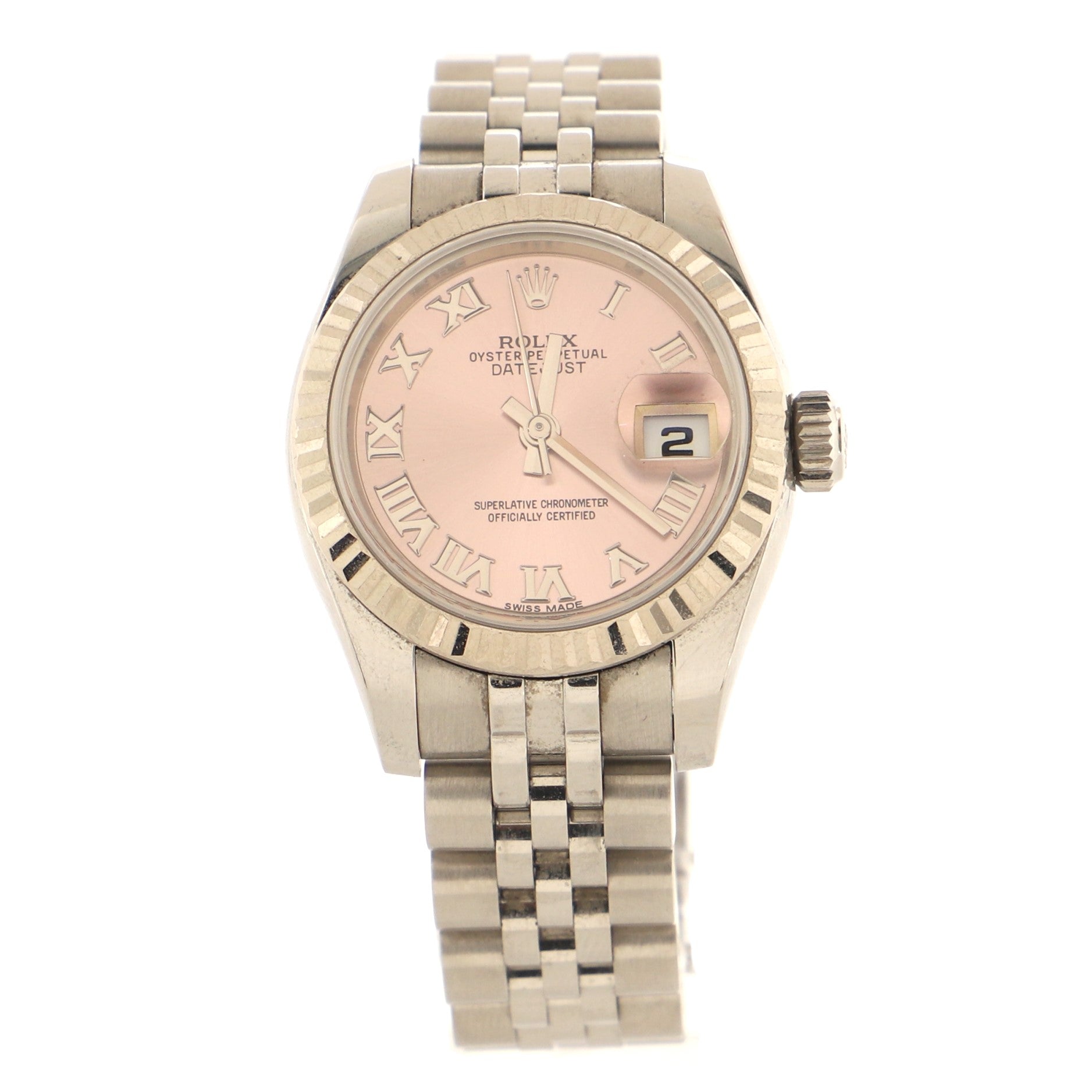Oyster Perpetual Datejust Automatic Watch Stainless Steel and White Gold 26