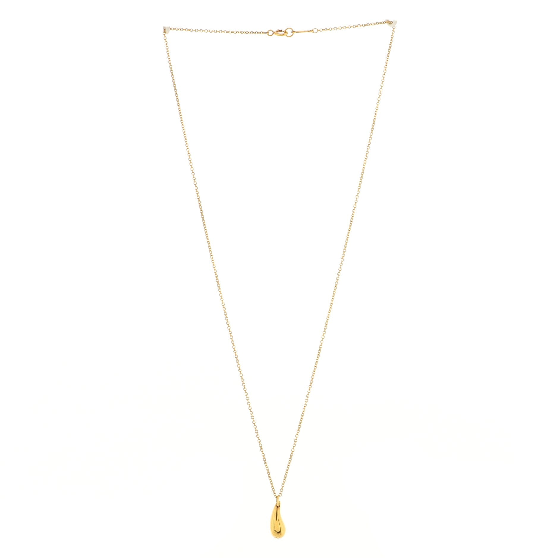 Elsa Peretti Teardrop Necklace 18K Yellow Gold Large