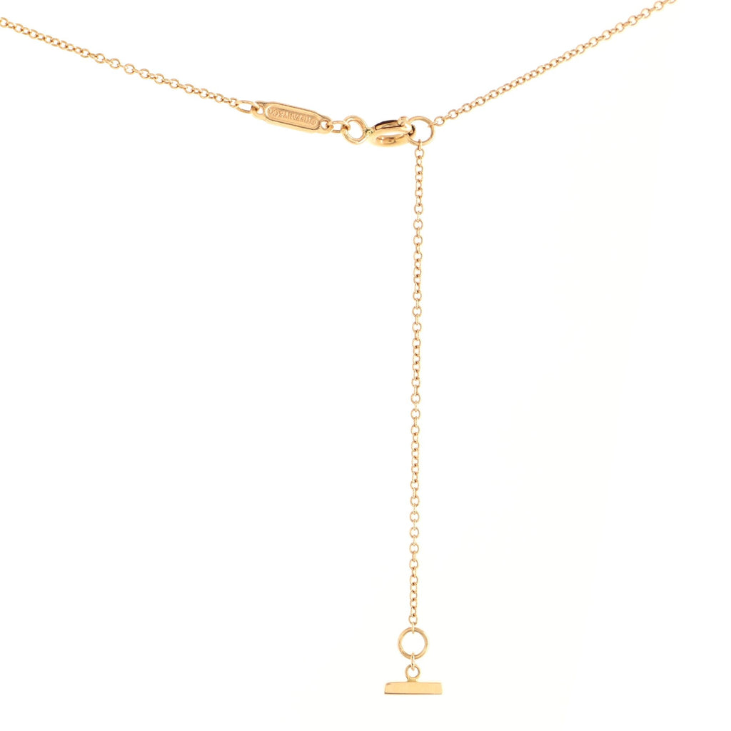 T Smile Pendant Necklace 18K Rose Gold Small