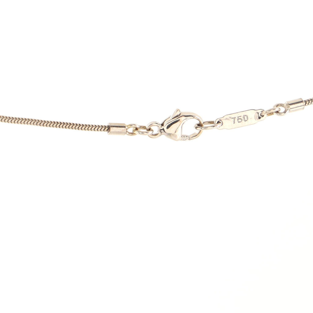 Atlas Bar Pendant Necklace 18K White Gold with Diamonds