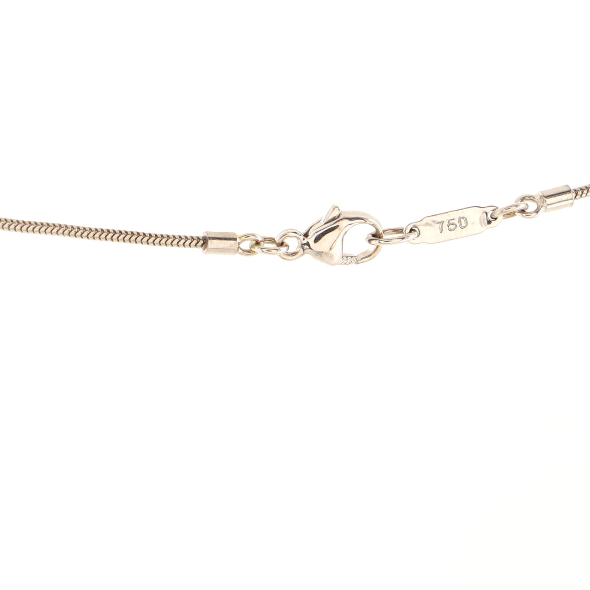 Atlas Bar Pendant Necklace 18K White Gold with Diamonds