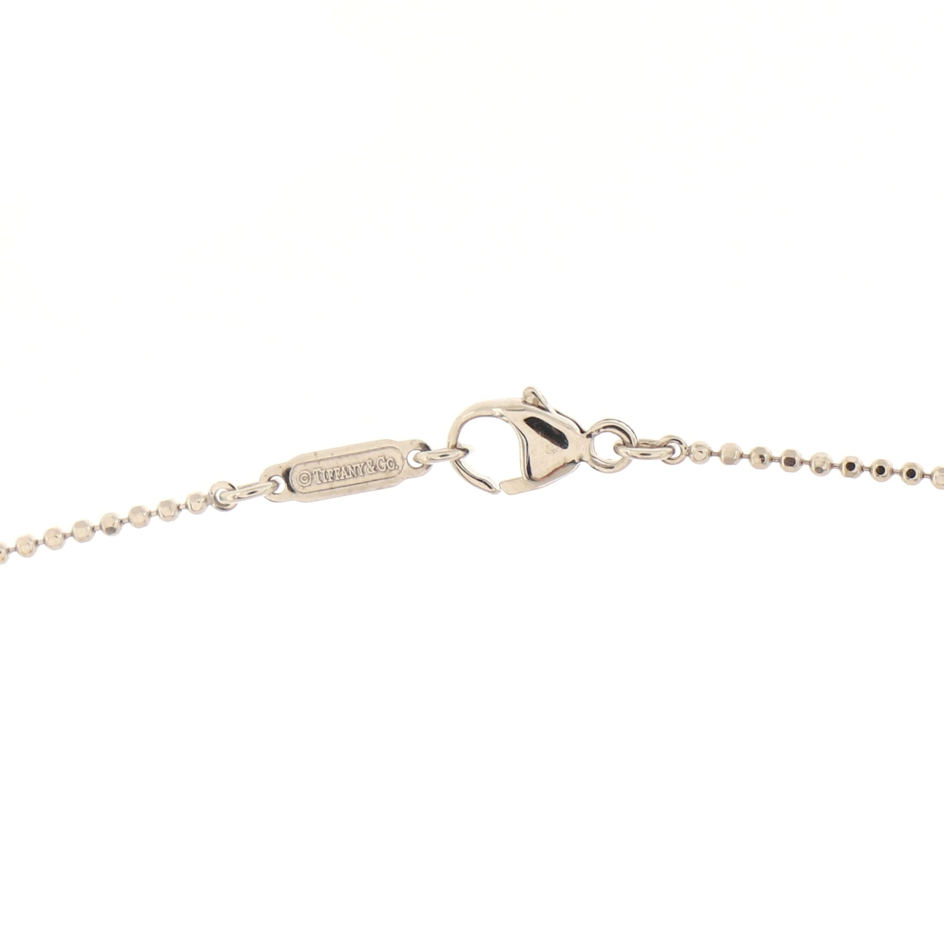 Fringe Flower Bead Necklace 18K White Gold