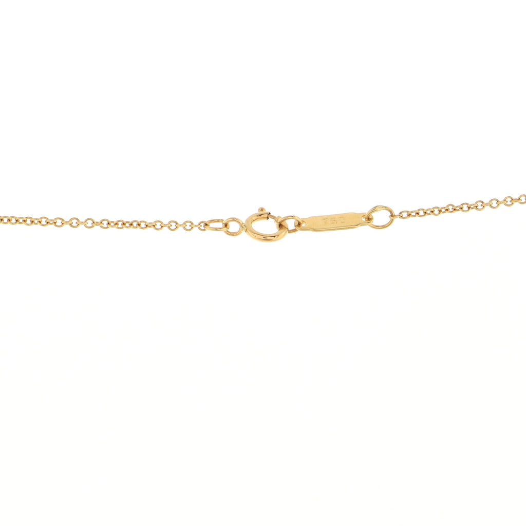 Dots Cross Pendant Necklace 18K Yellow Gold with Diamonds