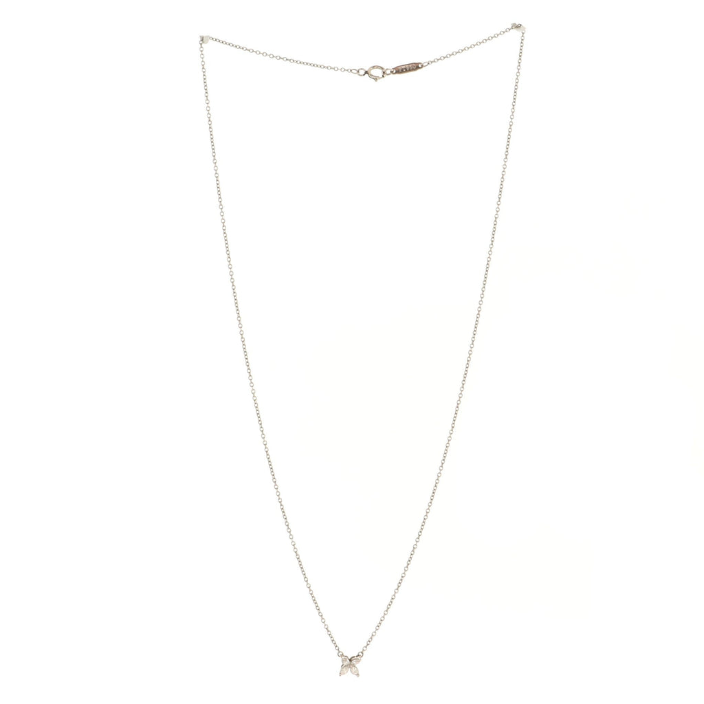 Victoria Pendant Necklace Platinum and Diamonds Mini