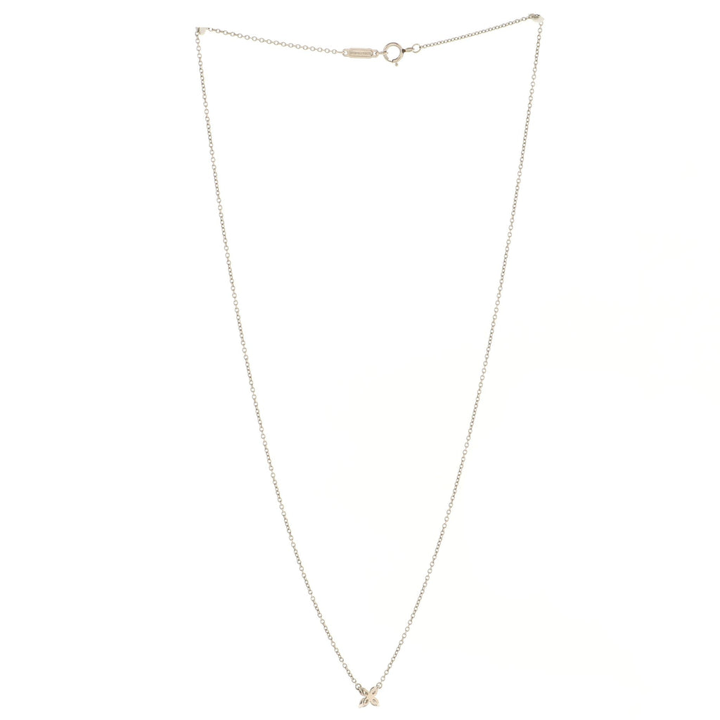Victoria Pendant Necklace Platinum and Diamonds Mini