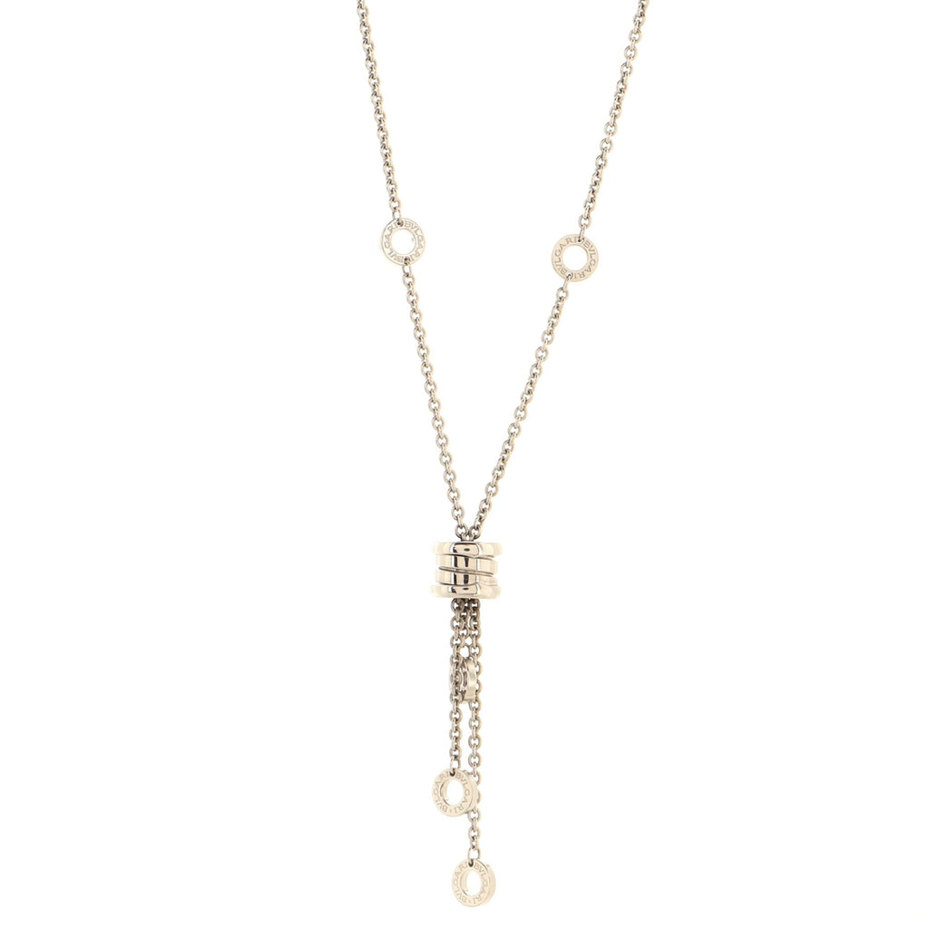 B.Zero1 3 Charm Necklace 18K White Gold