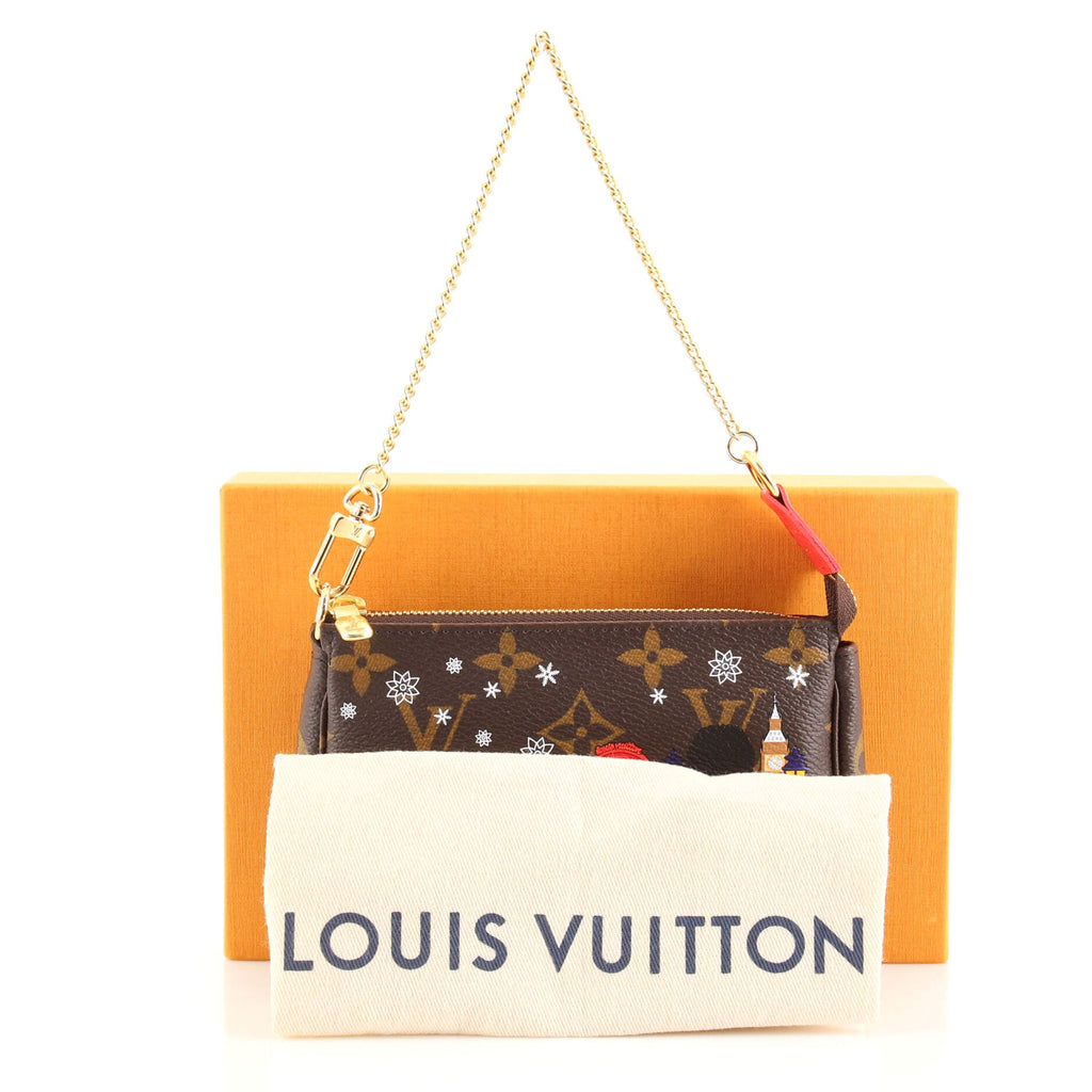 Pochette Accessoires Limited Edition Vivienne Xmas Monogram Canvas Mini