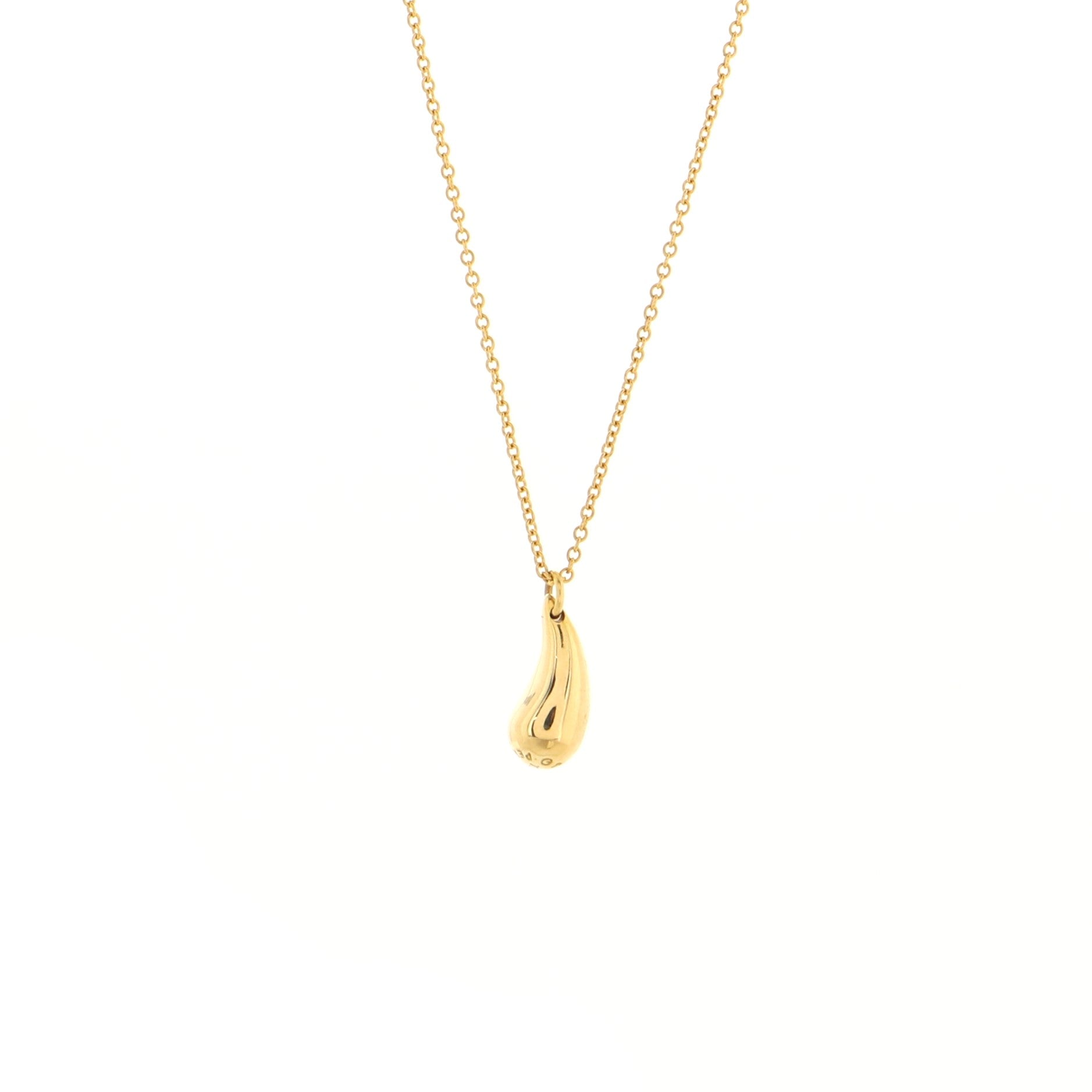 Elsa Peretti Teardrop Necklace 18K Yellow Gold Large