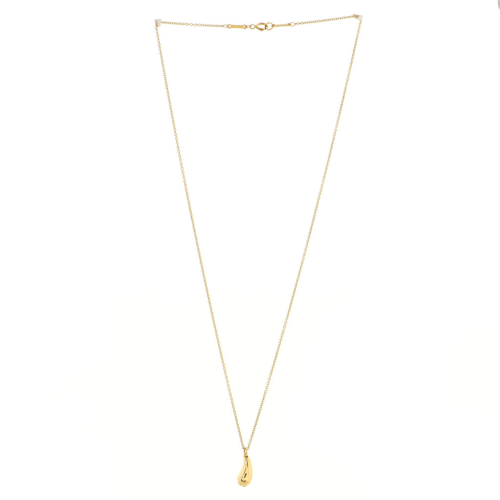 Elsa Peretti Teardrop Necklace 18K Yellow Gold Large