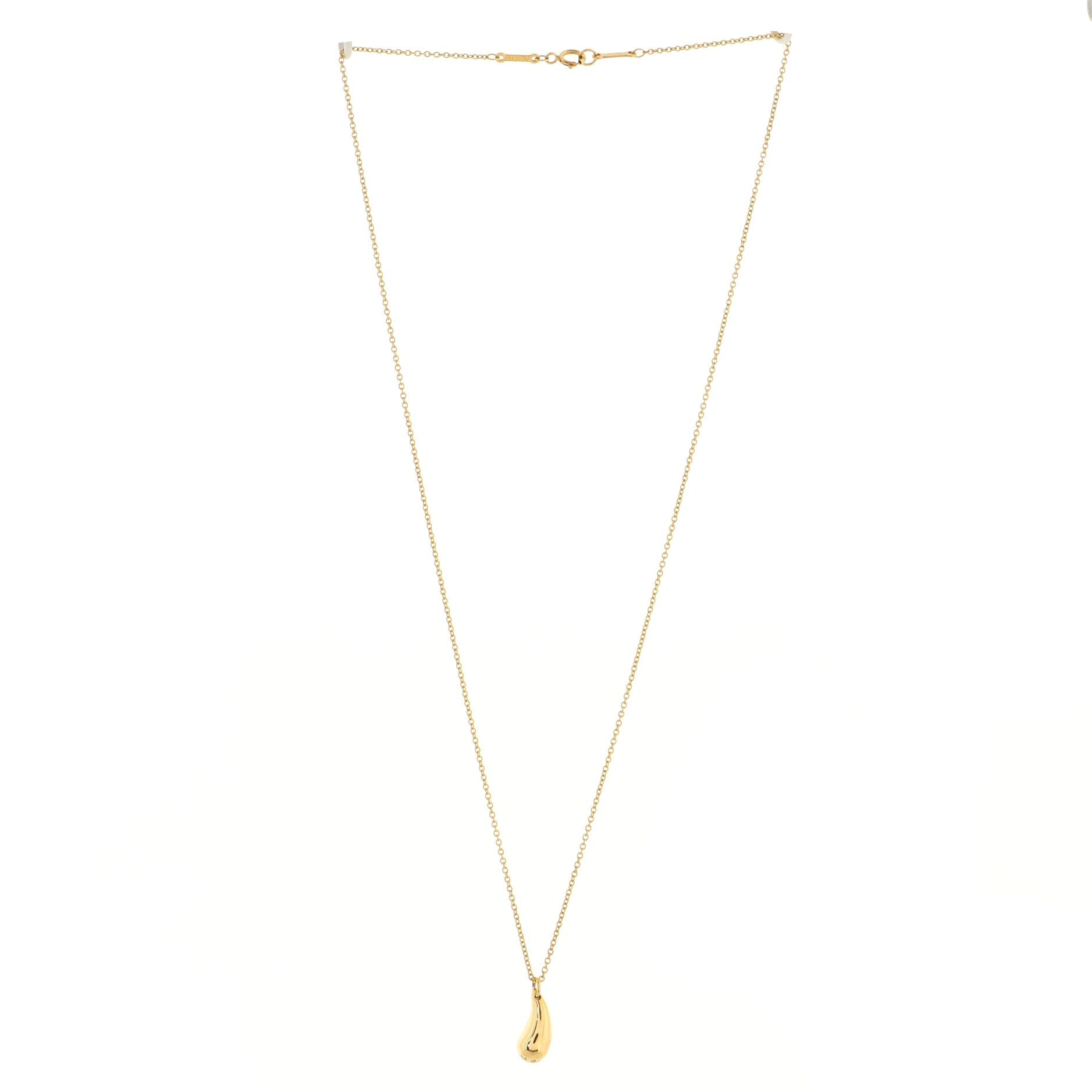 Elsa Peretti Teardrop Necklace 18K Yellow Gold Large