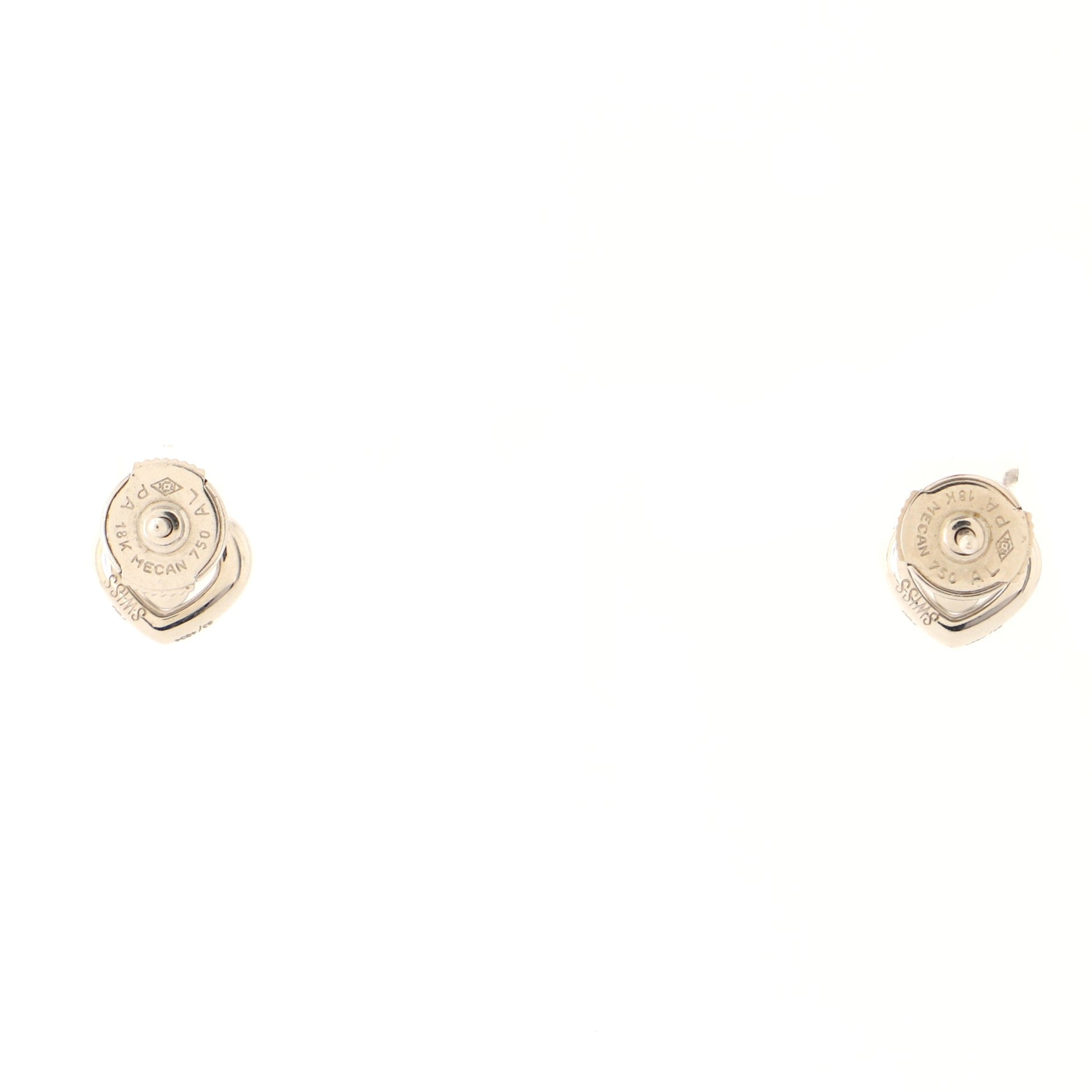Happy Diamonds Heart Earrings 18K White Gold with Floating Diamond