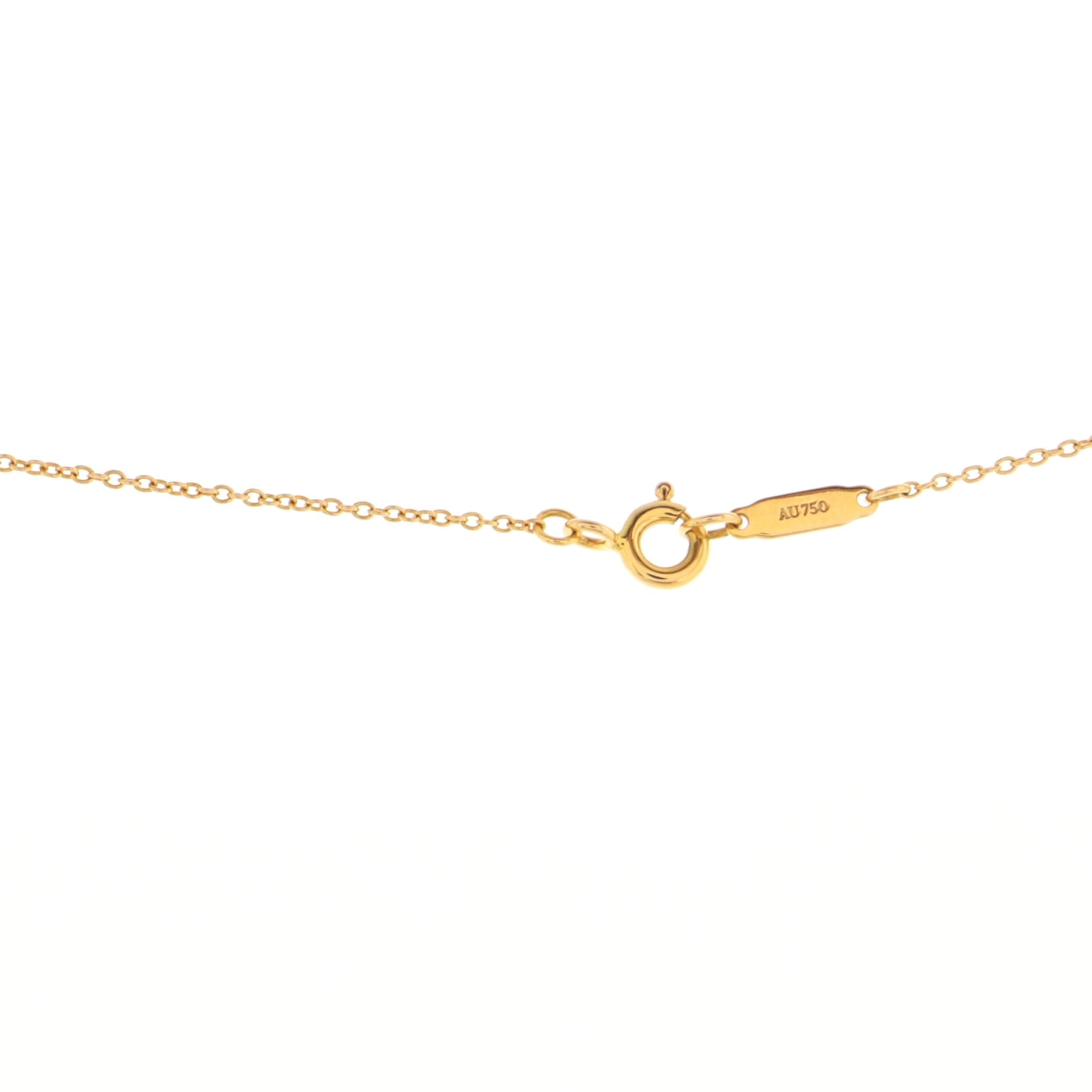 Bow Pendant Necklace 18K Rose Gold with Pink Sapphires Mini