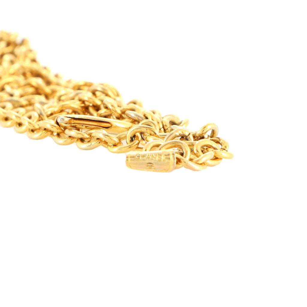Multistrand Flap Bag Pendant Necklace Metal