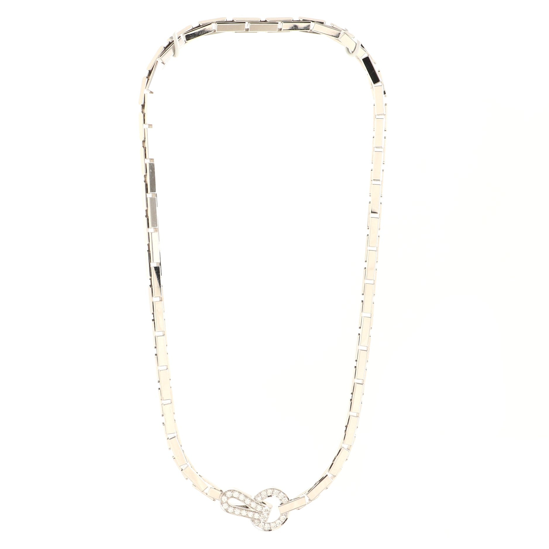 Agrafe Necklace 18K White Gold with Diamonds