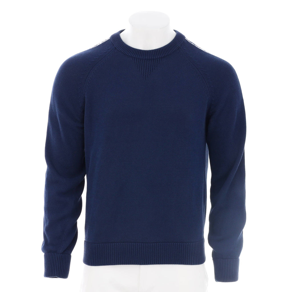 Men's Oblique Trim Crewneck Sweater Cotton
