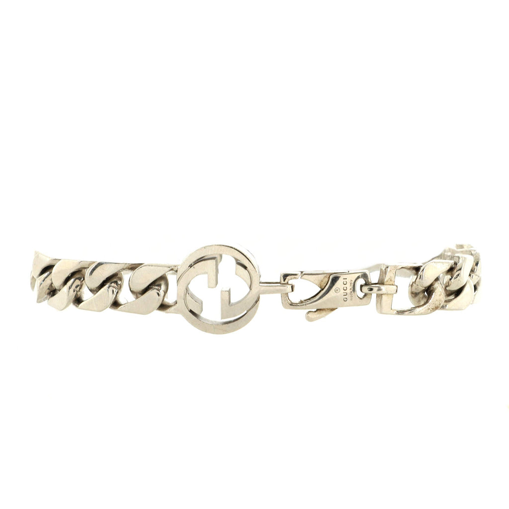 Interlocking G Chunky Chain Bracelet Sterling Silver