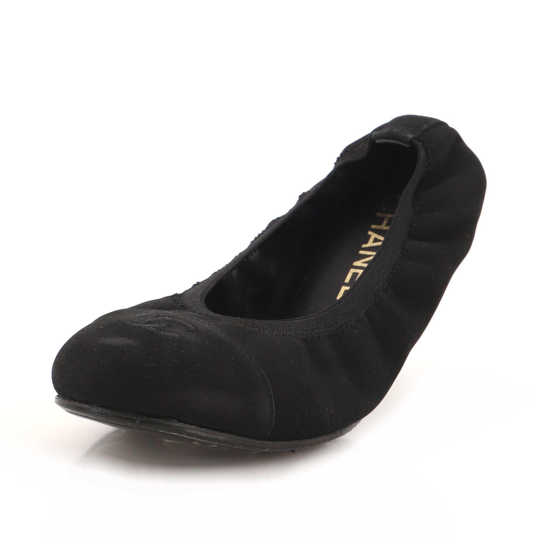 Women's CC Elastic Ballet Flats Leather