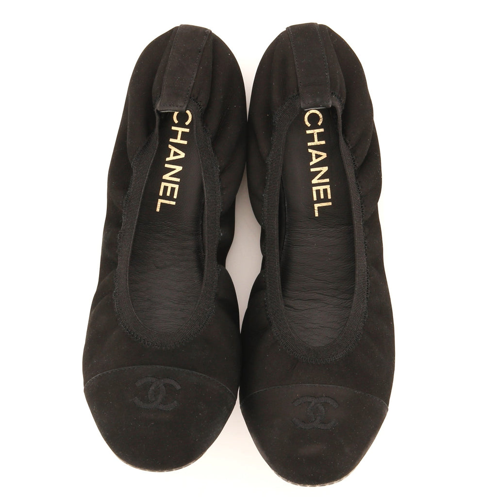 Women's CC Elastic Ballet Flats Leather