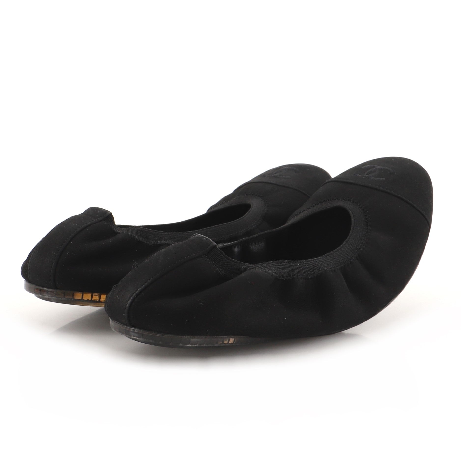 Women's CC Elastic Ballet Flats Leather