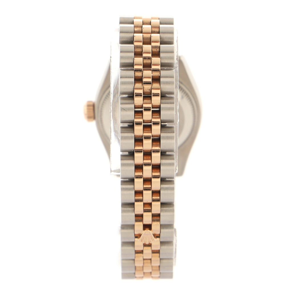 Oyster Perpetual Datejust Automatic Watch Stainless Steel and Rose Gold with Diamond Markers 28