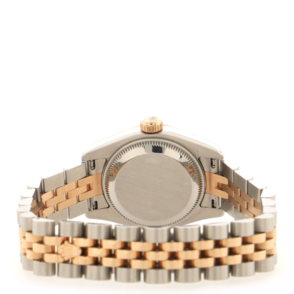 Oyster Perpetual Datejust Automatic Watch Stainless Steel and Rose Gold with Diamond Markers 28