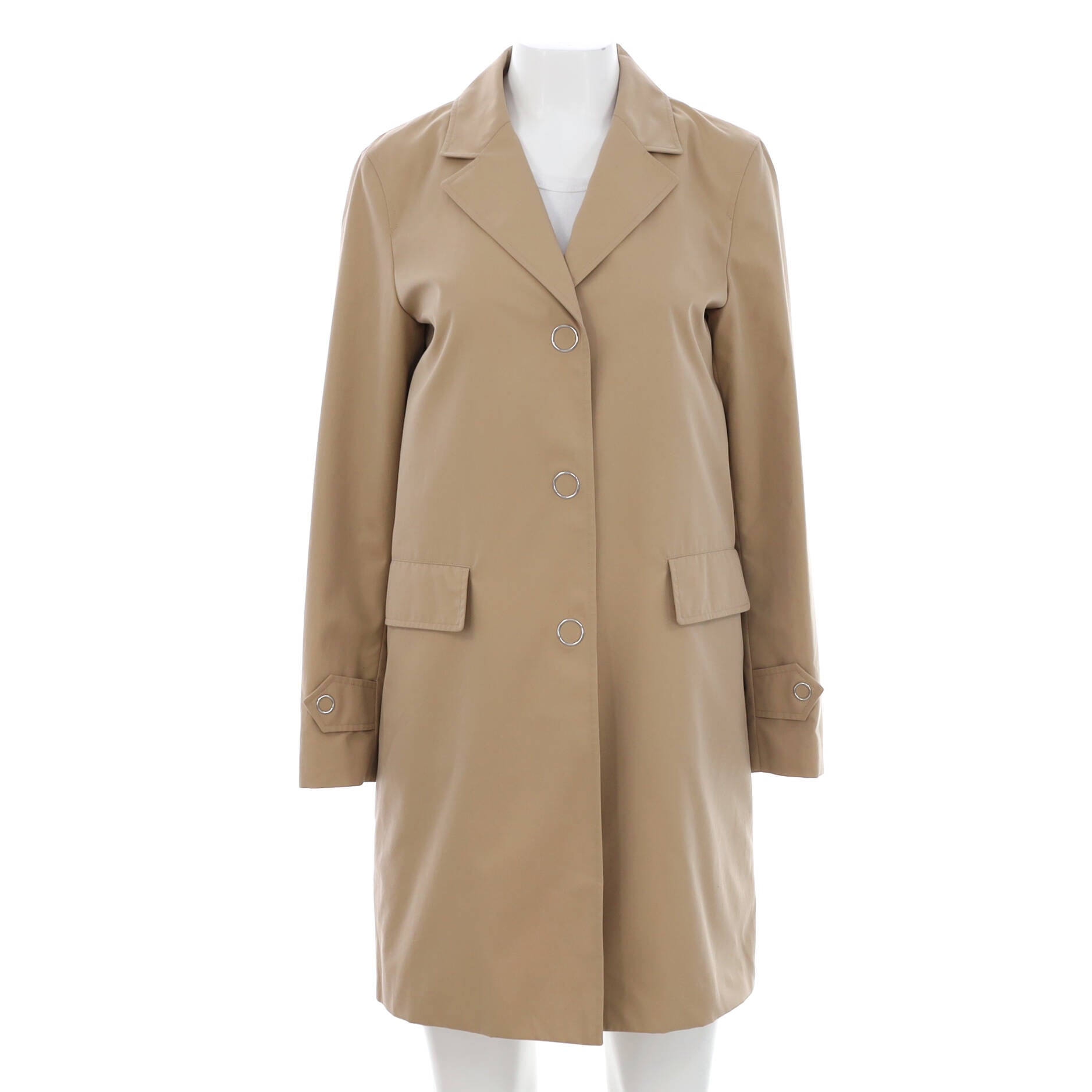 Women's Single Breasted Short Trench Coat Cotton