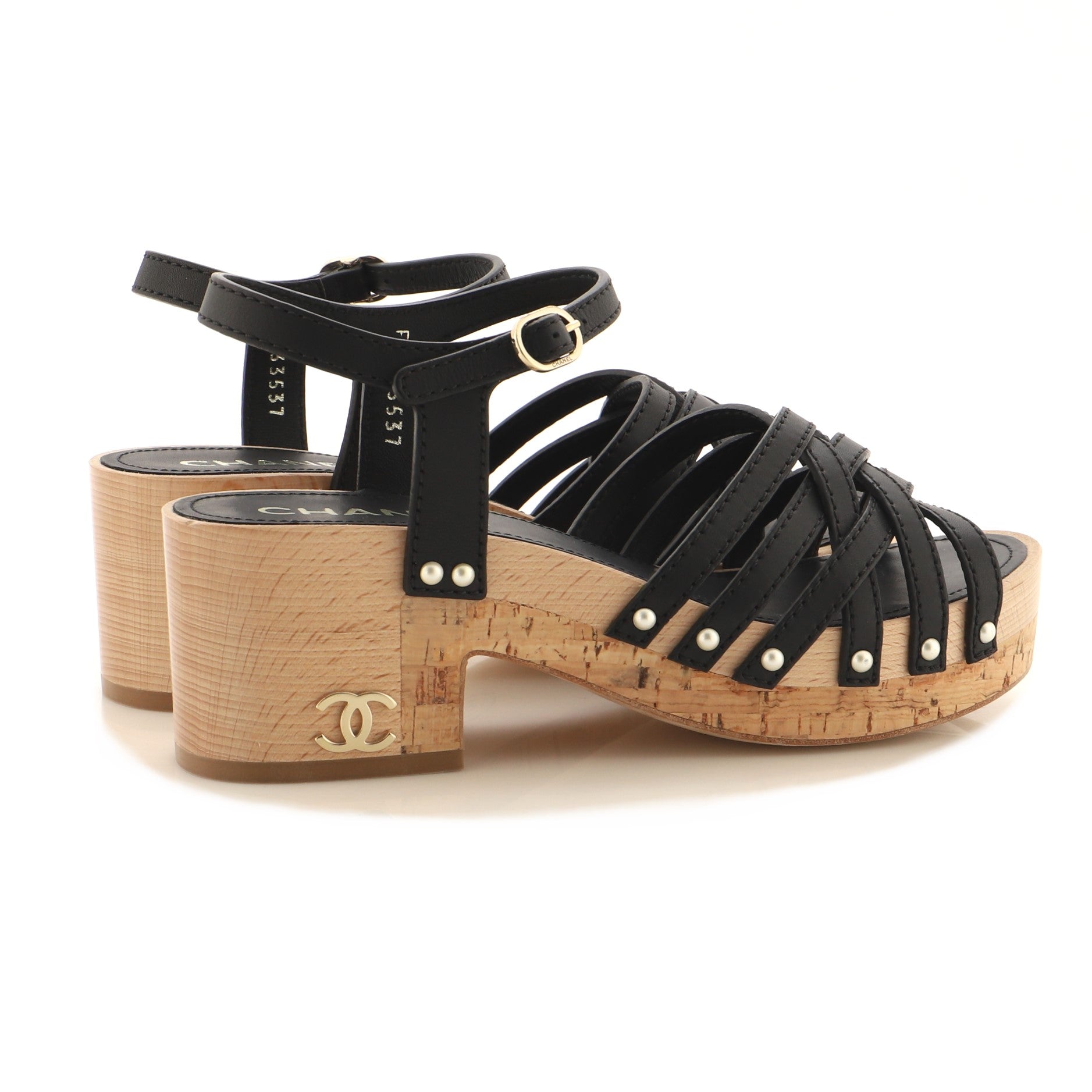 Women's Strappy Sandals Leather and Cork