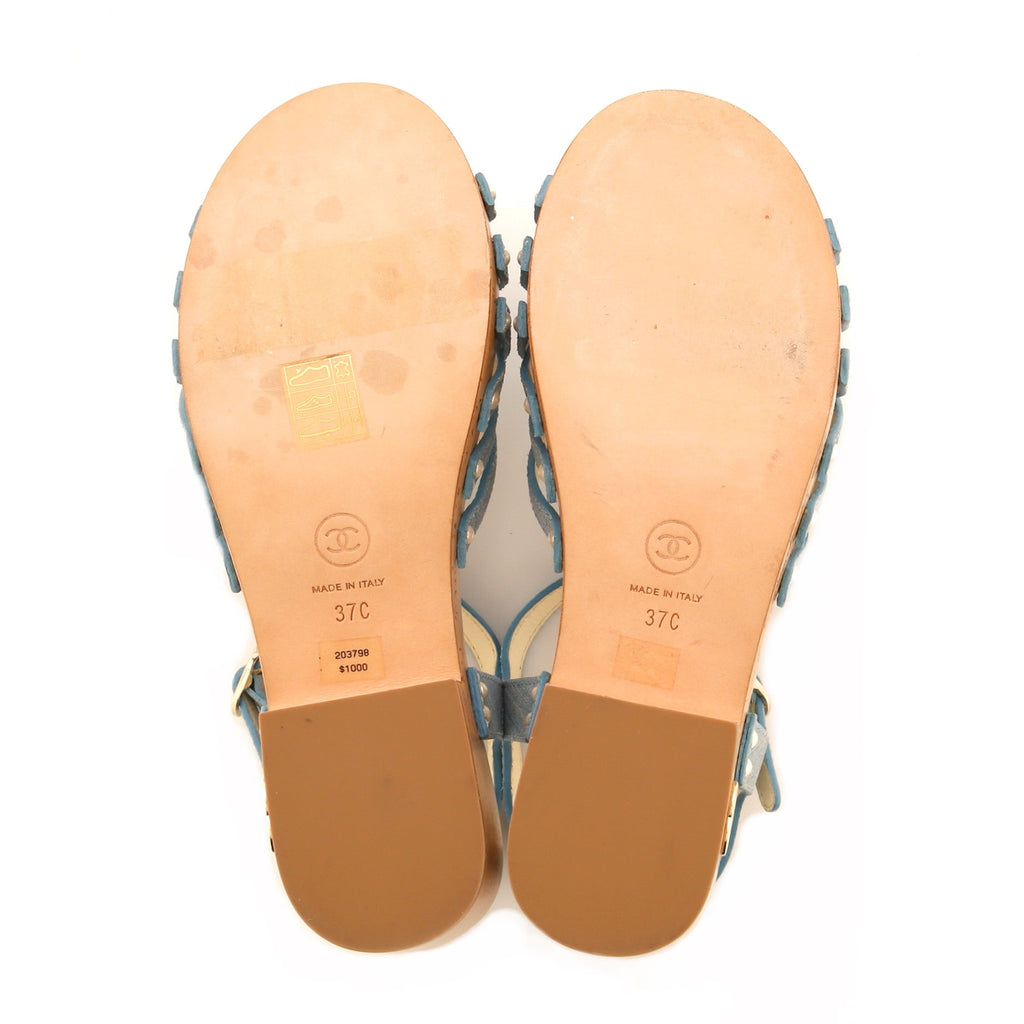 Women's Strappy Sandals Leather and Cork