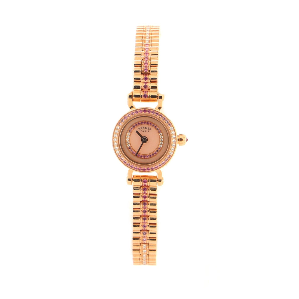 Faubourg Quartz Watch Rose Gold and Sapphires with Sapphire Bezel and Dial 16