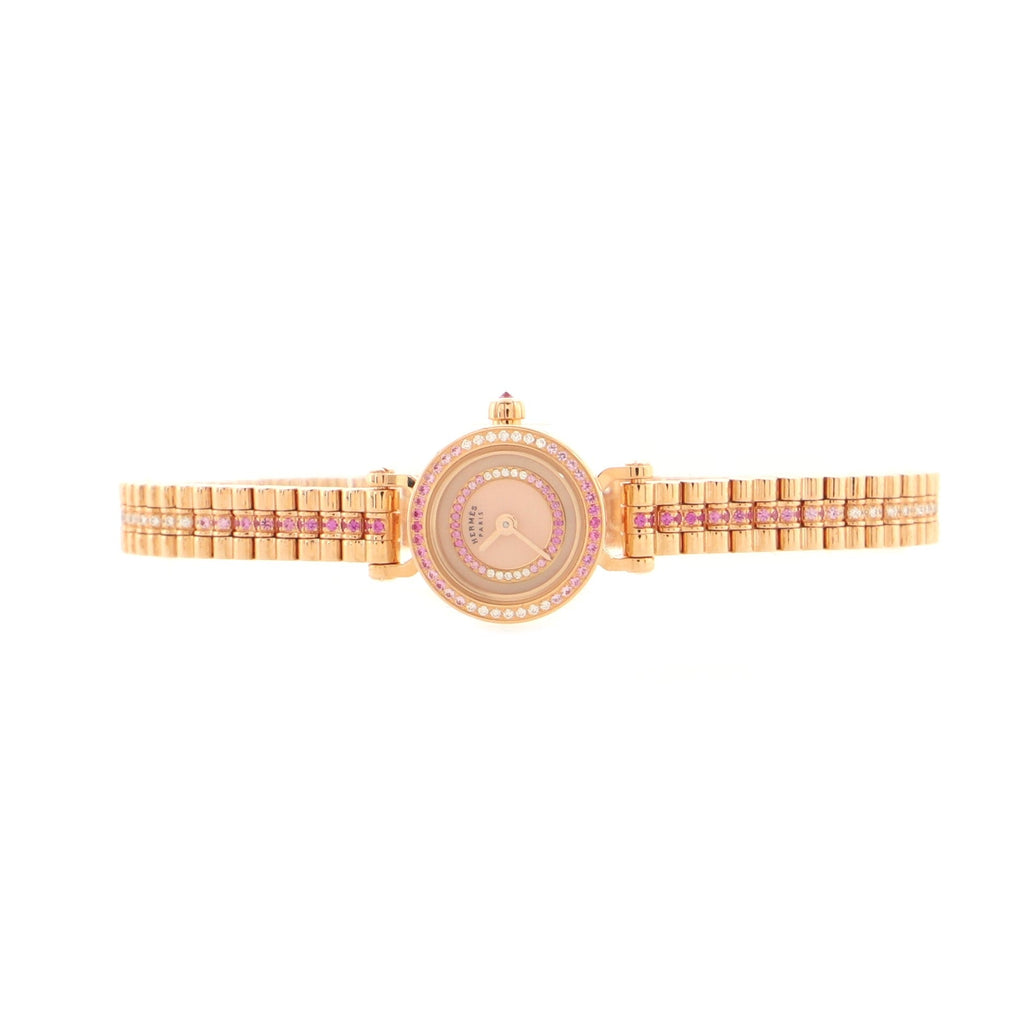 Faubourg Quartz Watch Rose Gold and Sapphires with Sapphire Bezel and Dial 16