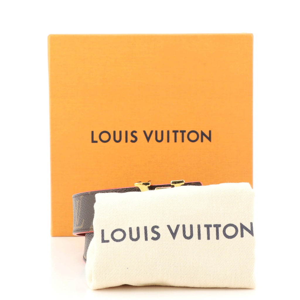 LV Initiales Reversible Belt Monogram Canvas and Leather Medium 90