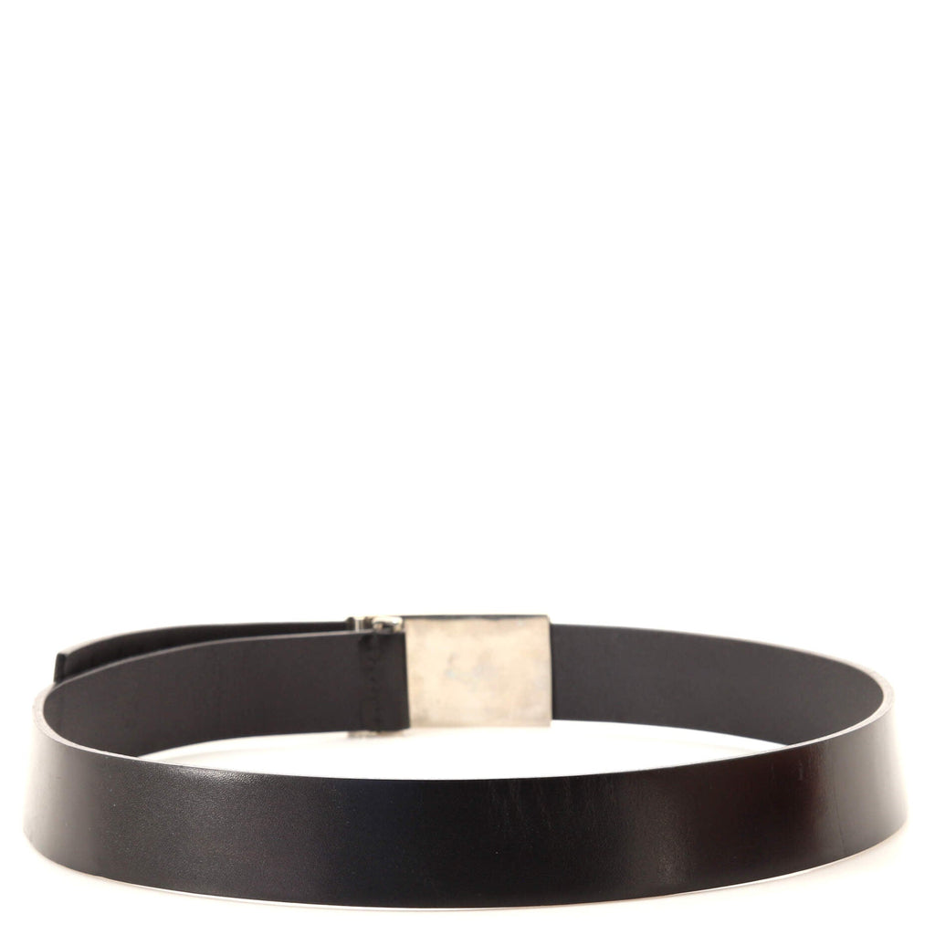 Logo Buckle Belt Leather Wide 70