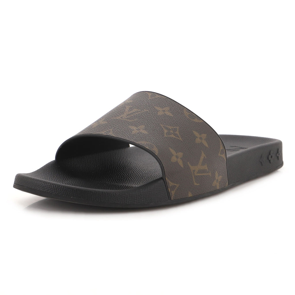 Men's Waterfront Slide Mule Sandals Monogram Canvas and Rubber