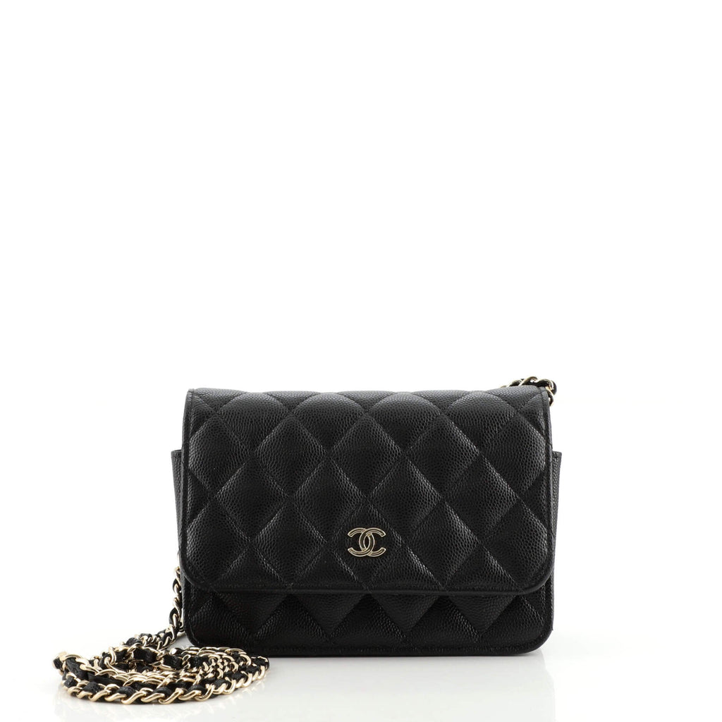 Wallet on Chain Quilted Caviar Mini