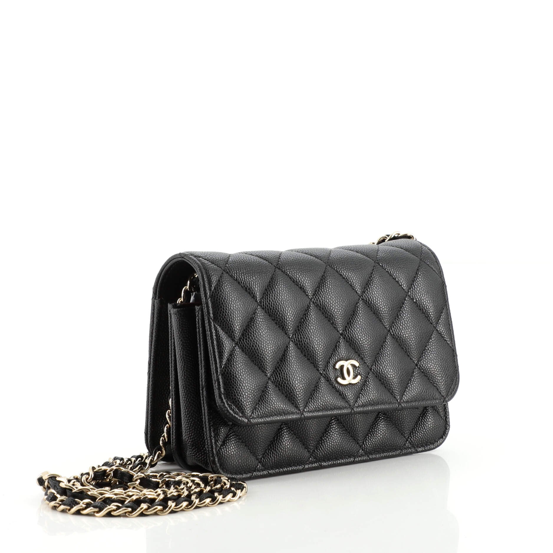 Wallet on Chain Quilted Caviar Mini