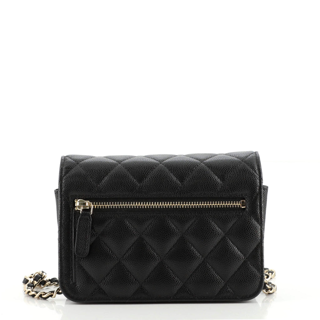 Wallet on Chain Quilted Caviar Mini