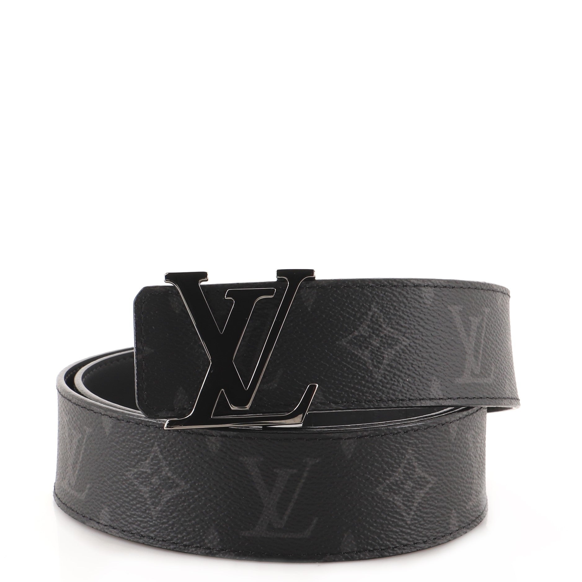 LV Initiales Reversible Belt Monogram Eclipse Canvas Wide 95