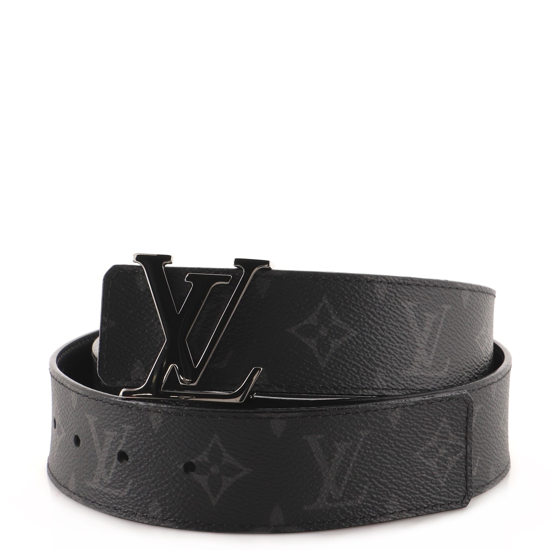 LV Initiales Reversible Belt Monogram Eclipse Canvas Wide 95