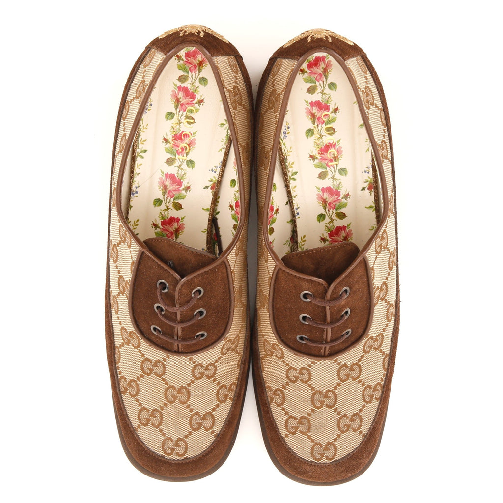 Women's Thompson Derby Shoes GG Canvas