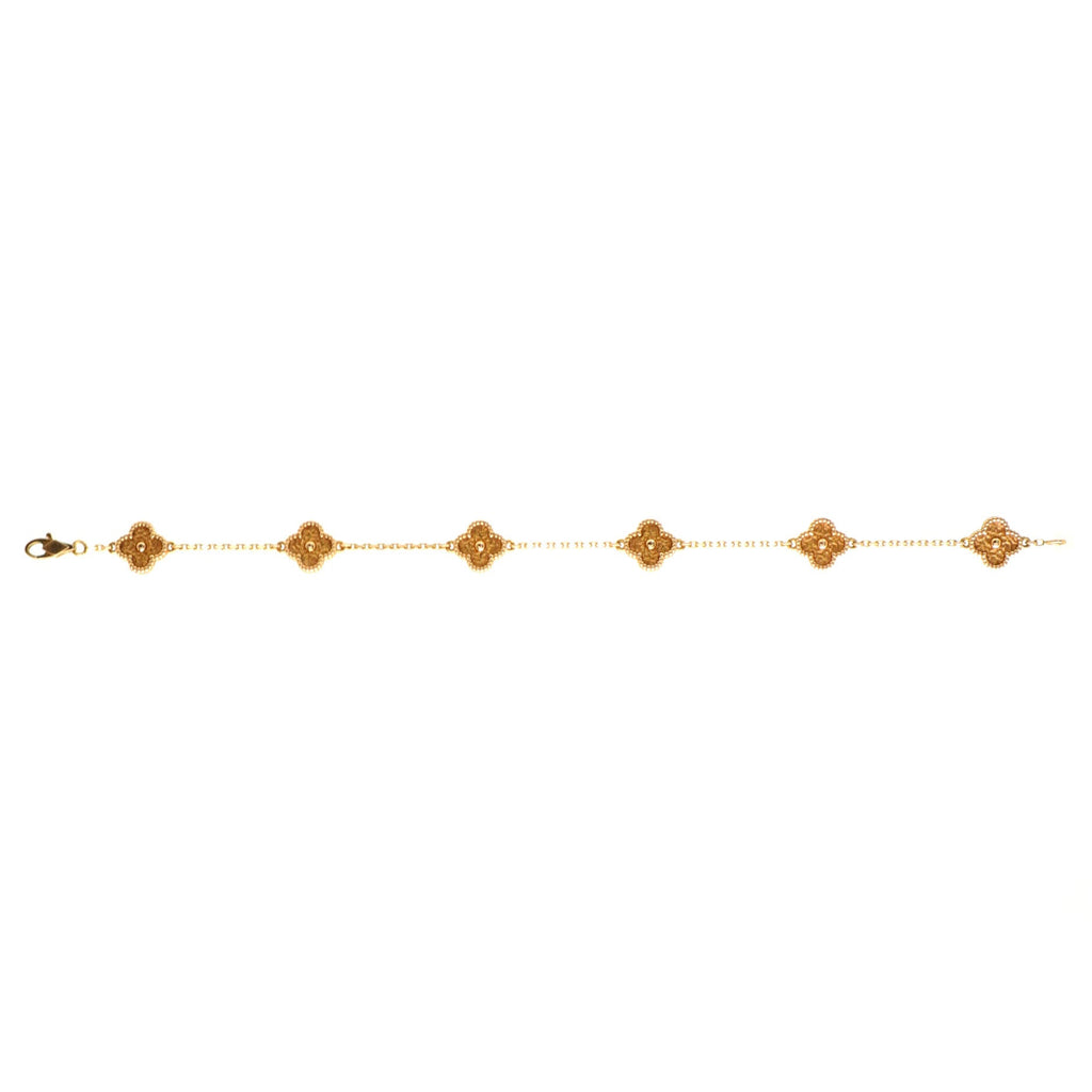 Sweet Alhambra 6 Motifs Bracelet 18K Rose Gold