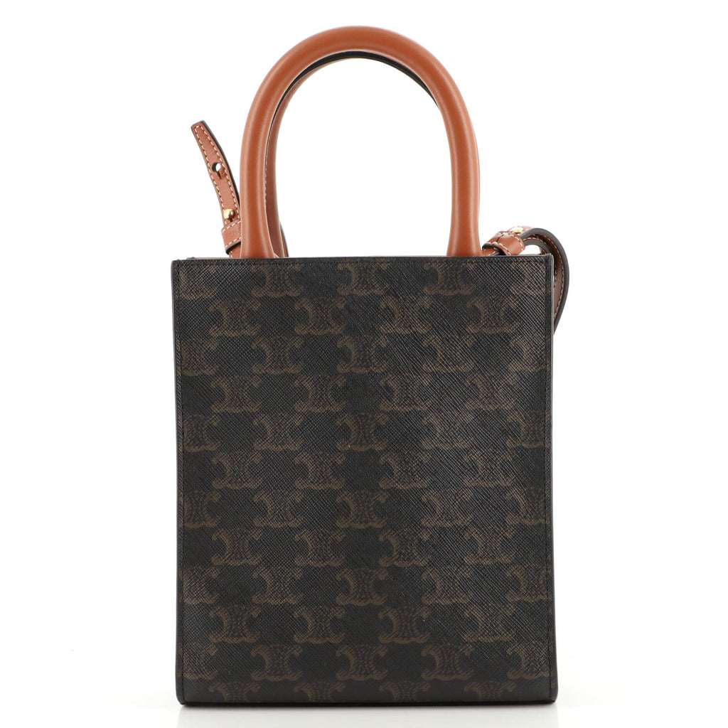 Vertical Cabas Tote Triomphe Coated Canvas Mini