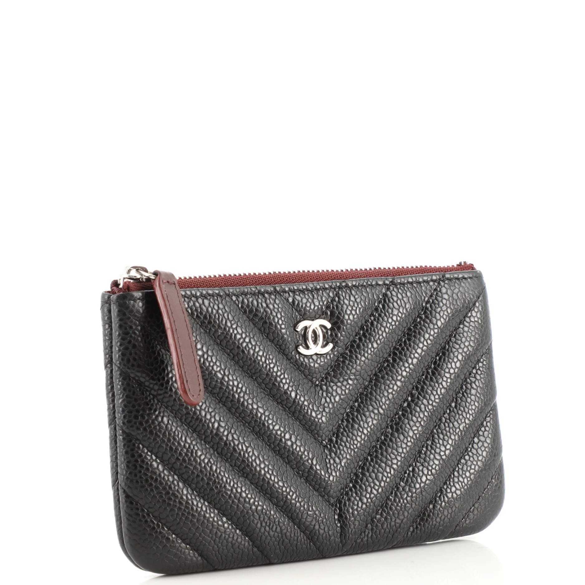 Classic O Case Pouch Chevron Caviar Mini