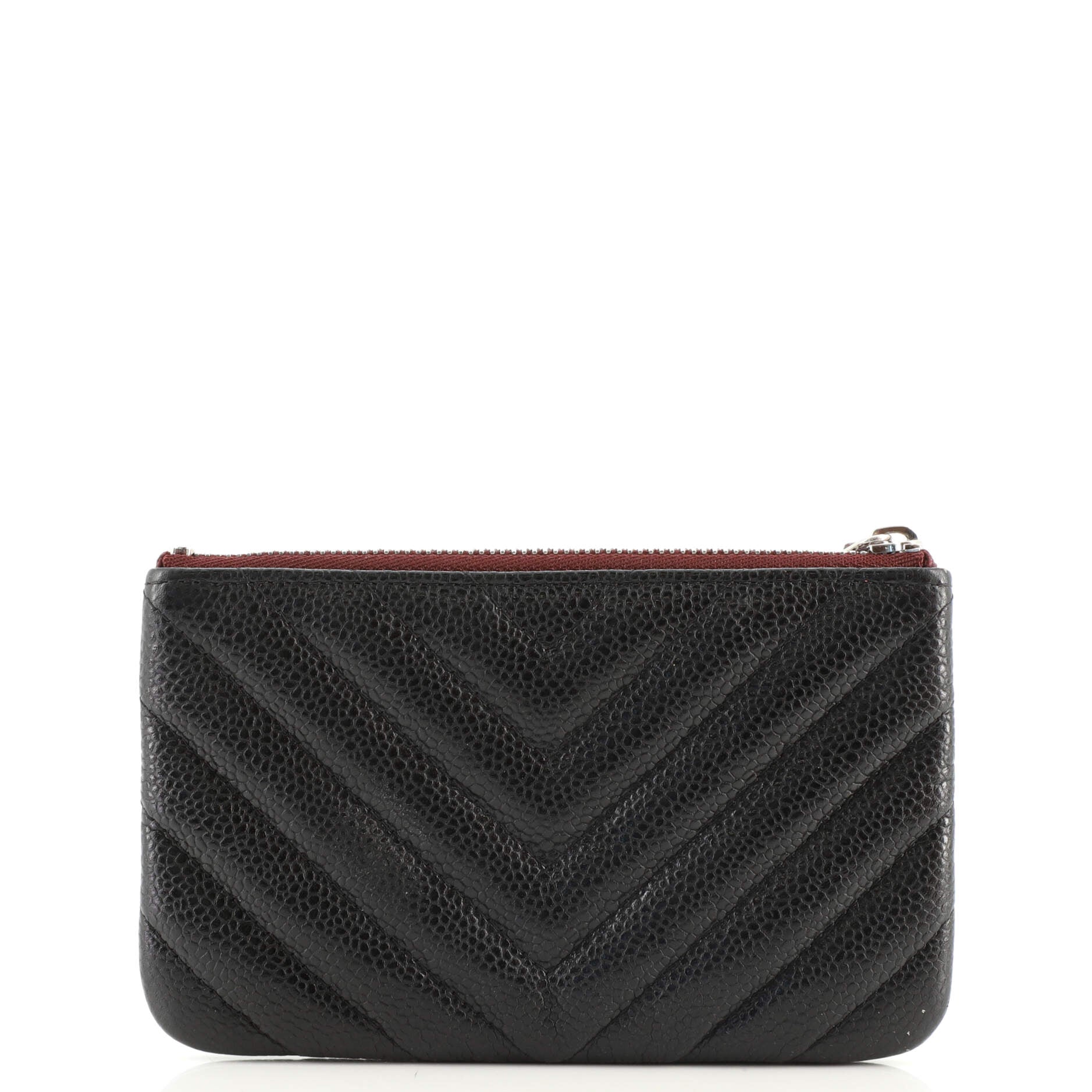 Classic O Case Pouch Chevron Caviar Mini