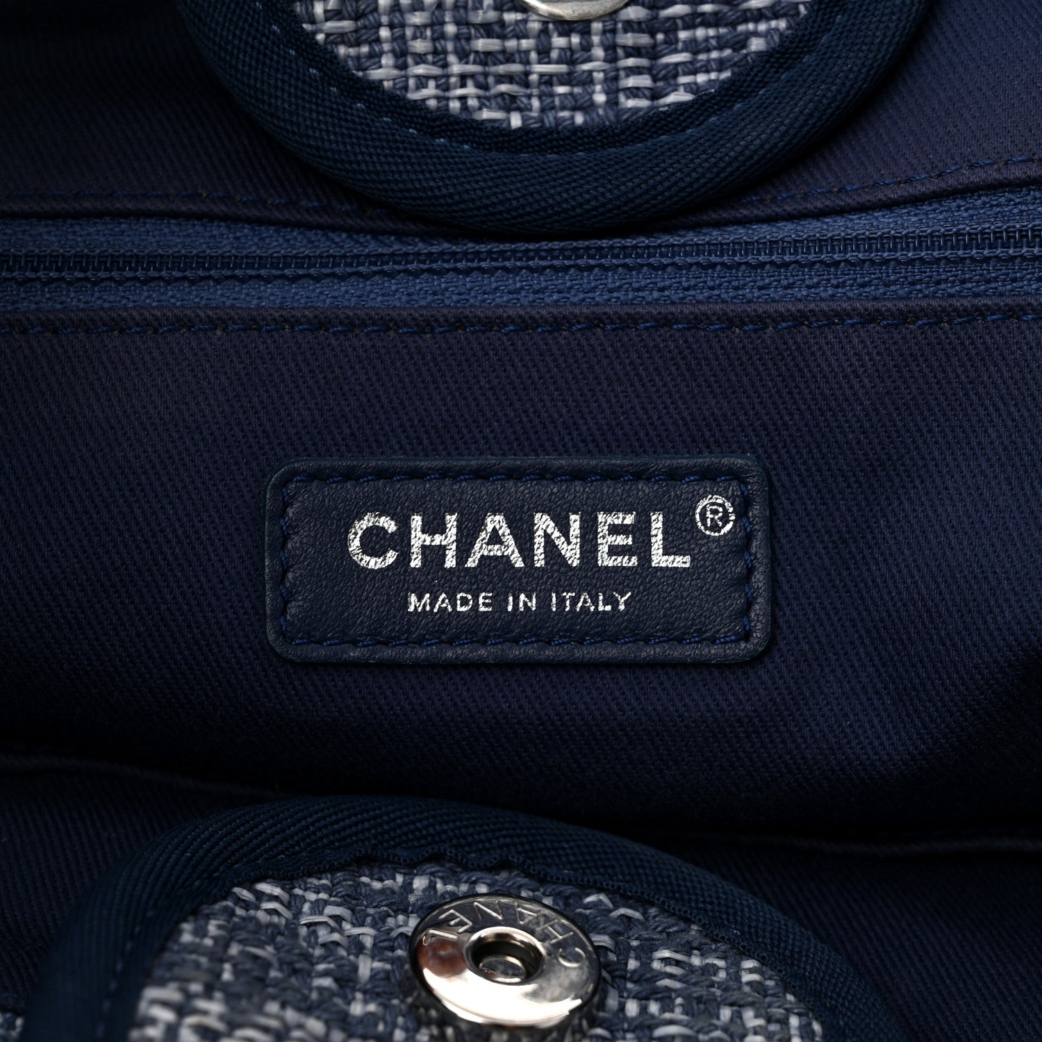 Woven Straw Raffia Medium Deauville Tote Blue