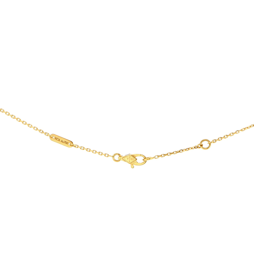 Sweet Alhambra Butterfly Pendant Necklace 18K Yellow Gold and Mother of Pearl