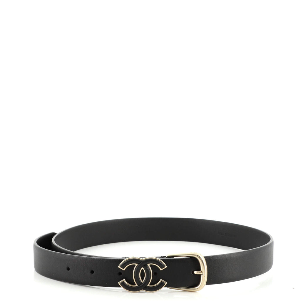 CC Emblem Buckle Belt Leather Medium 75