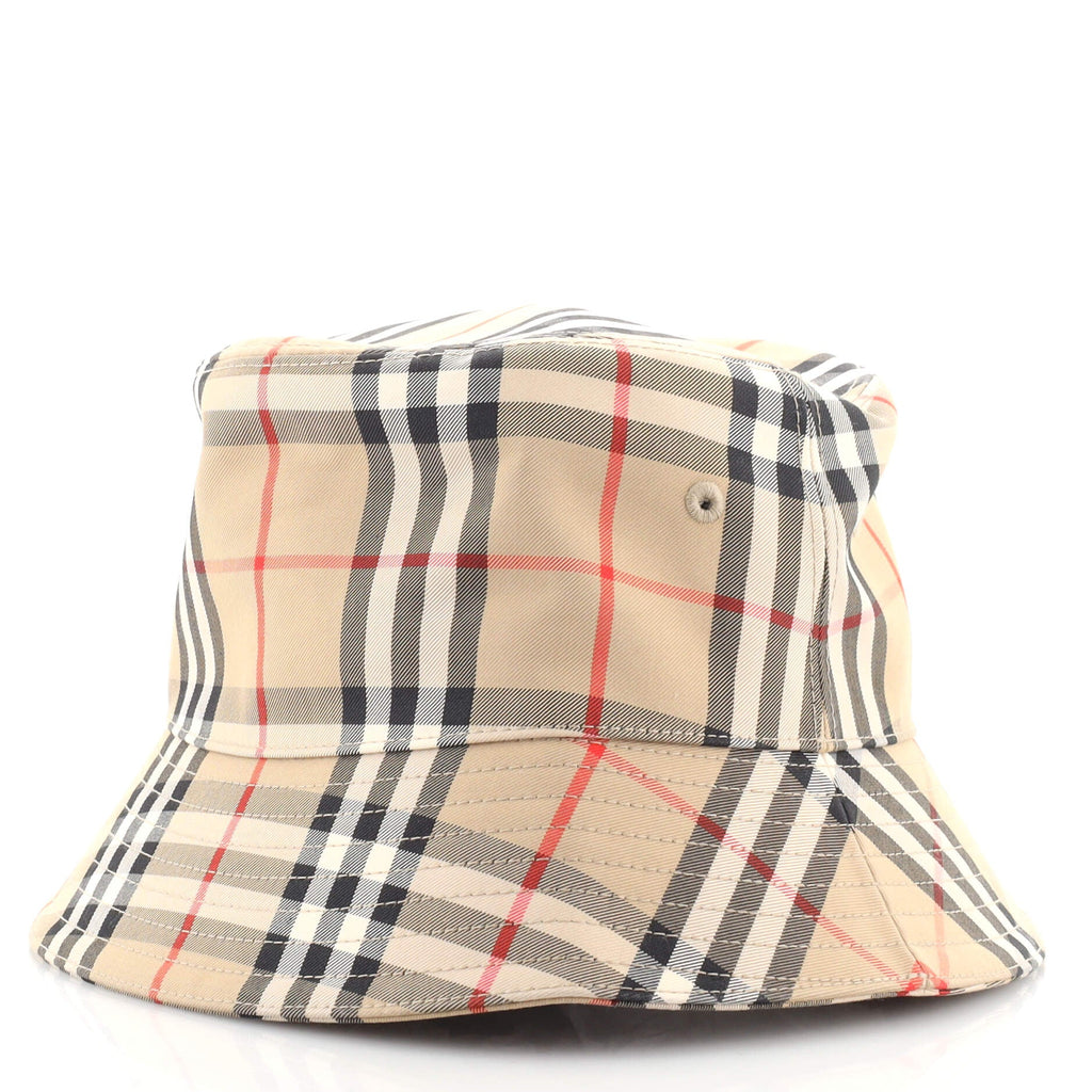 Bucket Hat Vintage Check Canvas