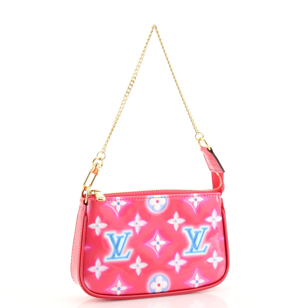 Pochette Accessoires Valentine Neon Monogram Vernis Mini